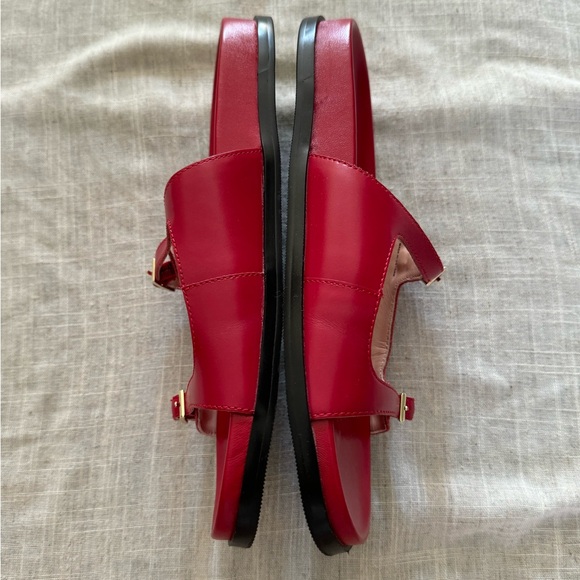 J. Crew Colbie Buckle Sandals in Red Leather - Picture 3 of 6